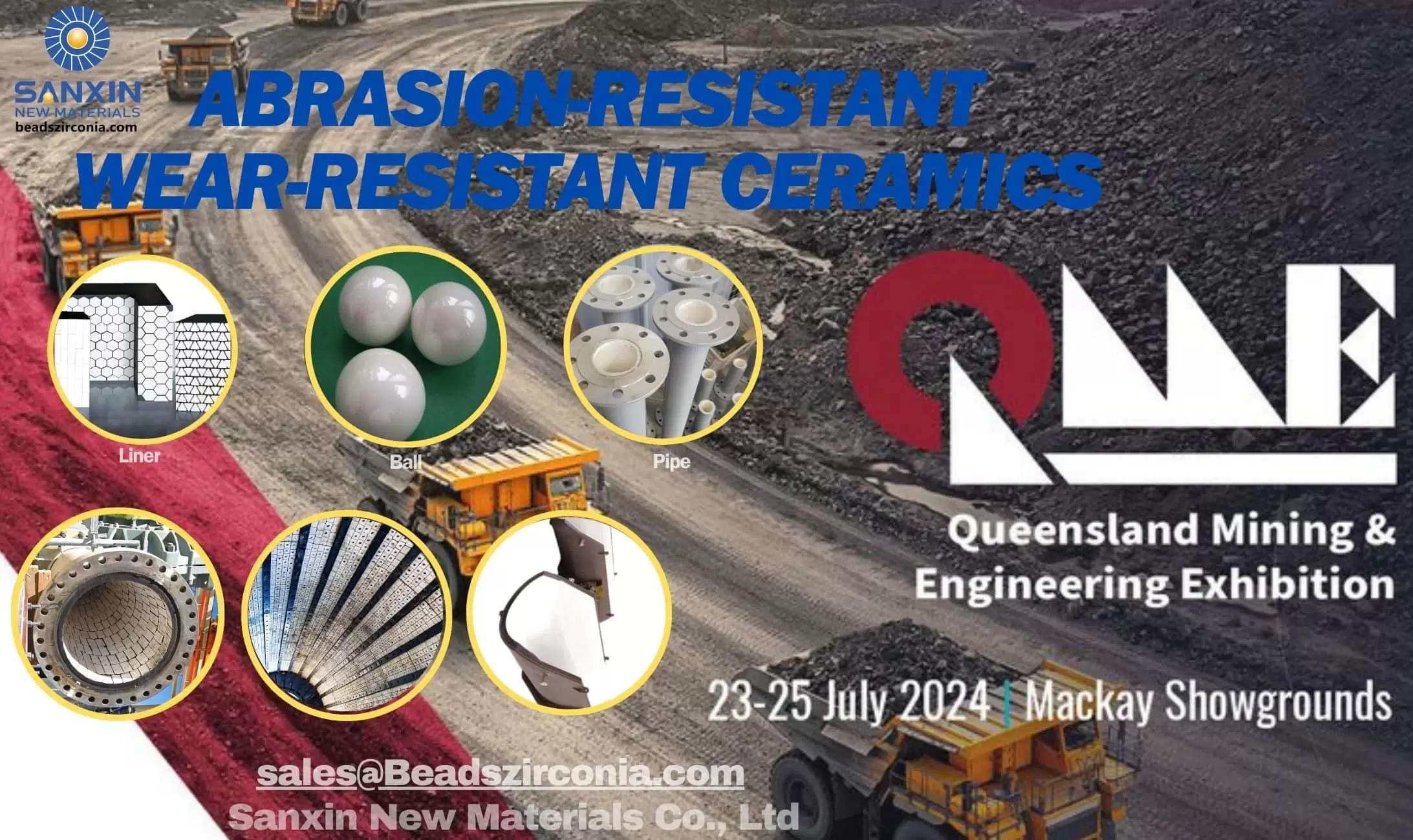 Queensland Mining and Engineering Expo 2024: Conheça a Sanxin New Materials Co., Ltd no Stand A142